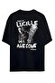 Unisex Oversized Live Black Negan Detailed T-Shirt