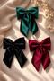 Velvet Large Size Bowknot Buckle for Women - 2