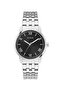 Mens Silver Tone Round Analog Watch