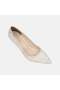 Women's Off-White Stone Embellished Heeled Bridal Shoes - 7