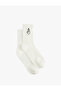 Heart Embroidered Socket Tennis Socks - 2
