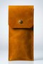 Real Leather Handmade Pen Holder Italian Stitching Premium H Genuine Leather Cognac - Tan Color - 2