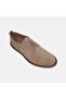 Men's Beige Lace-Up Suede Leather Classic Shoes - 7