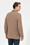 Men's Camel Melange Shawl Collar Knitwear Sweater 50256664-Vr122 - 5
