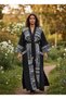 Tribal Bordured Detail Bohemian Muslin Kaftan - 5