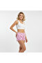 Women's Pink Color Bow Patterned Elastic Waist Mini Shorts Bb2143