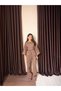 Women's Oversized Kimono Sleeve Tie-Detail Blouse & Wide-Leg Pants Set
