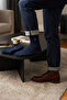 2-Pack Dark Navy Blue Men's Winter Terry Socks - Stylish and Heat-Retaining Thick Socks - 2