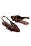 Square Toe Ballet Flats Classic Nubuck with Stone Belt Detail - 4