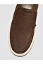 Brown Genuine Leather Men's Loafer Shoes - 6
