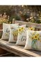 Yellow Floral Print 3D Digital Print Country Style 4-Piece Decorative Set of Cushion Cover - 2