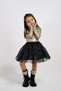 Sparkly Long Sleeve Bodysuit and Star Printed Tutu Skirt 2-Piece Set - 3