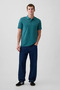Men's Pique Polo Collar Green T-Shirt - 5