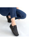 Herşeydrtend Otja Black Genuine Leather Laser Lace-Up Sneakers - 4