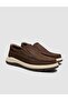 Brown Genuine Leather Men's Loafer Shoes - 2