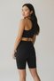 Women's Sports Set Black Biker Leggings High Waist Cropped Athlete - Fitness Yoga - 5