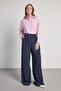 Women's Navy Blue Pleated Palazzo Pants 30068 - 4
