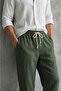 Men's Linen Muslin Pants Relaxed Fit Baggy Lightweight Summer Casual with Back Pockets - 7