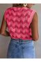 Lace-Like Knit Color Block Women's Knitwear Sweater - 3