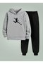 Kids Boys Hooded Havada Şut Printed 3 İplik Ş Brushed Inside Sweatshirt - Tracksuit Set