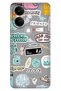 Vivo V60 Lite 5g Compatible Case Decorative Silicone Printed Cover Sticker Style