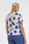 Women's T-Shirt - Women's Slouchy Patterned Casual Model T-Shirt - 1610 - 2
