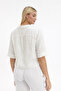Women's Blouse - Linen Front-Open Tie-Detail Shirt - 1600 - 2