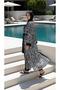 Hijab White Black Patterned Islamic Swimwear Set Kimono Pareo Set of 4 - 2