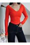 Women's V-Neck Polyamide Bodysuit - 2