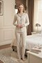 Bow Detail Soft Long Sleeve Pajama Set Floral - 6