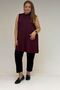 58501 Large Size Combed Cotton Undershirt with Judge Collar - Burgundy