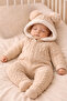 Beige Pompom Knit Jumpsuit – Signature Baby Collection