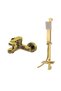 Domino Gold Bathroom Faucet and Gold Sliding Top Set 2-Piece Set 971518-431600