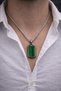 Men's Steel Necklace • Steel Necklace with Natural Stone • Gift Necklace for Lover • Spouse • Father