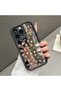 iPhone 16 Compatible Luxurious, Stylish, and Spacious Floral Print Silicone Mirror Phone Case - 4
