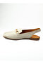T-07 Gray Leather Women's Ballet Flats - 3