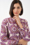 Women's Patterned Long Hijab Dress 2585 - B.Lila - 2
