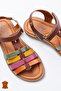 Genuine Leather Orthopedic Vaketa Multicolor Girl Sandals - 3