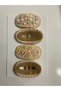 Hand Knitted Colorful Beaded / Embroidered Snap Buckle Set of 2 - Handmade Children's Hair Accessory - 2