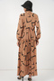 Women's Patterned Long Hijab Dress 2585 - A. Vizon - 5