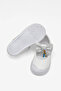 Girl's White First Step Bowknot Ballerina Shoes - 3