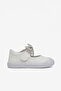 Girl's White First Step Bowknot Ballerina Shoes - 5