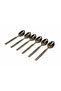 6-Piece Stainless Steel Teaspoon Set – Mirror Finish with Engraved Handle Design