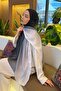 Gradient Pattern Soft Shawl Black and White - 3