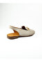 T-07 Gray Leather Women's Ballet Flats - 4