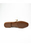 5003 Beige Leather With Scarf Women Ballet Flats - 5