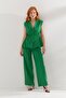Vest Set Sets Green with Elastic Waistband