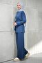 Indigo Bel B Tie-Detail Tunic with Trousers m Modal Set - 4