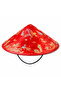 Red Satin Chinese Patterned Dragon Embroidered Hat – Elasticated - 2