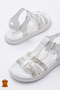 Genuine Leather Orthopedic Sole Velcro Girls' Sandals - 3